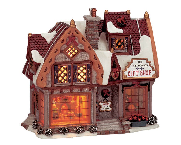 Lemax Village Collection Retired Tis The Season outlet Gift Shop