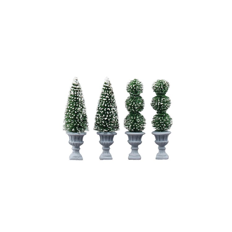 Cone-Shaped & Sculpted Topiaries, Set Of 4