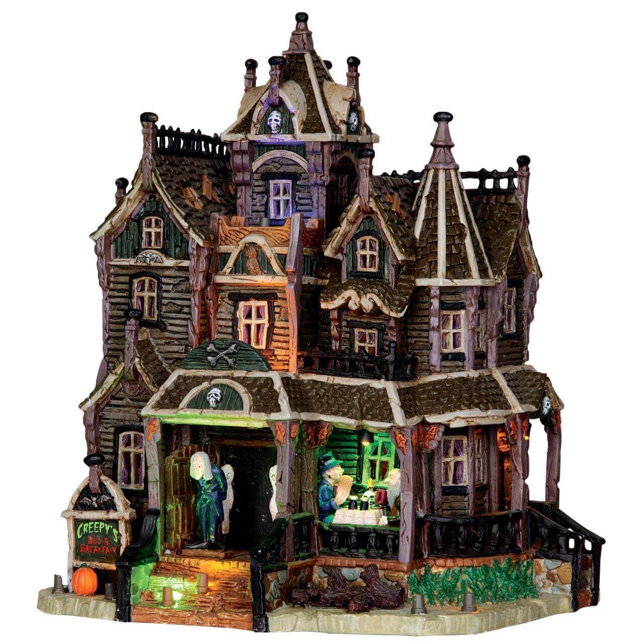 Lemax Spooky Town Creepy Neighborhood House Porcelain Lighted outlets Building Decor