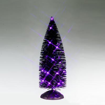 Black Bristle Tree With Purple Lights