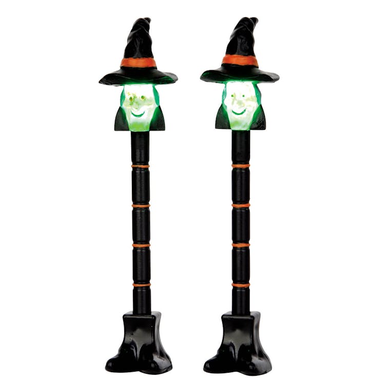 Witch Lamp Post, Set Of 2