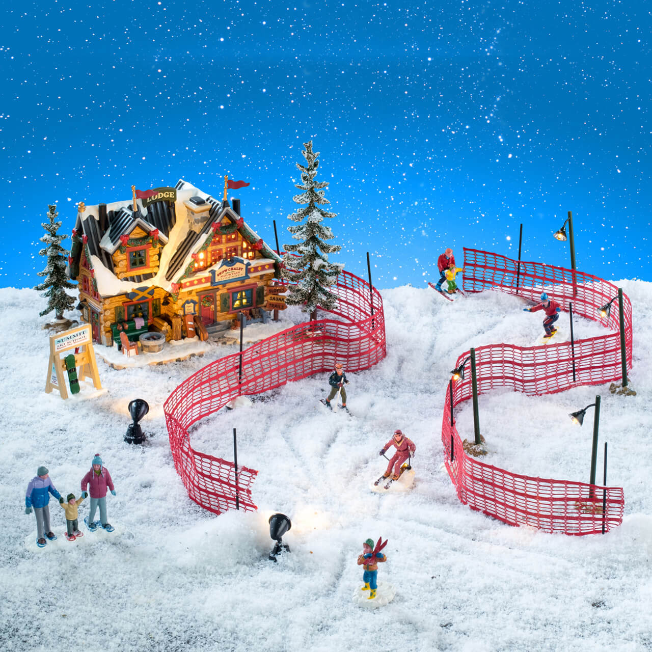 ププ　LEMAX クリスマス　スキーリゾート　ジオラマ　ライトハウス Lemax Christmas House Sets