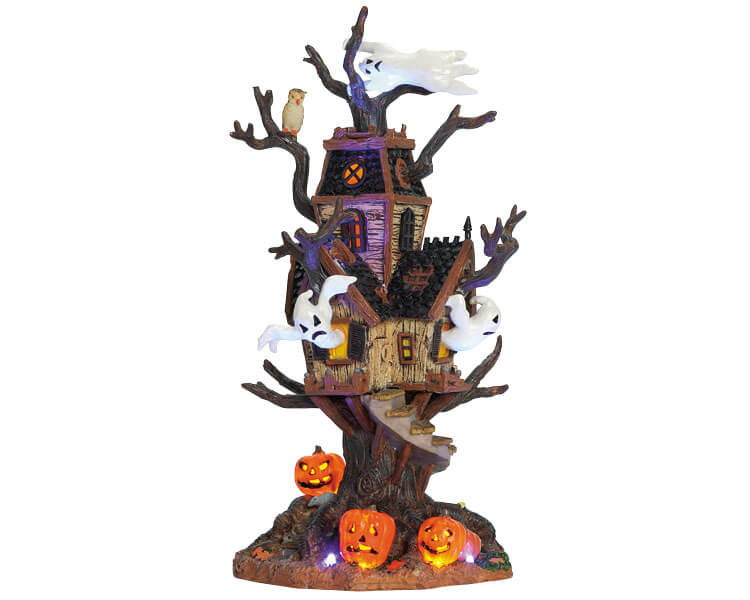 Lemax Spooky Town RING AROUND THE TREE Halloween Dancing Ghosts Spirits buy