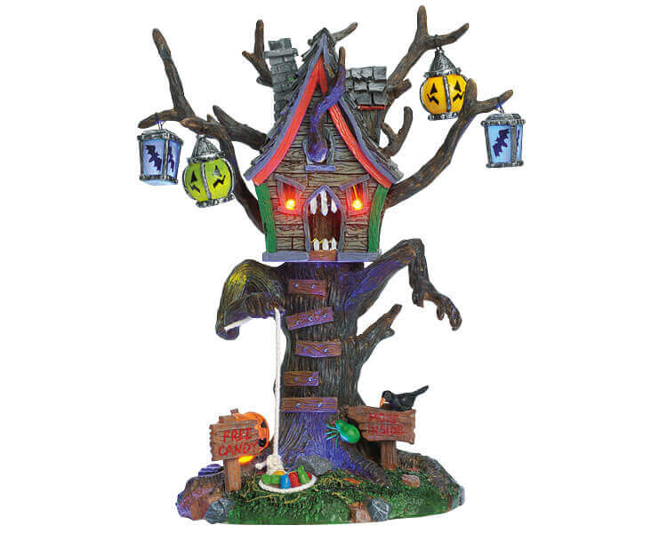 Reserved for Teresa Lemax Spooky Town Raven Manor+ Spooky cheapest tree