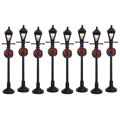 4 Gas Lantern Street Lamp, Set Of 8