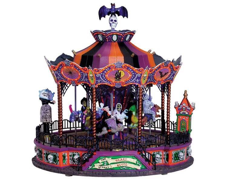 RARE hot Lemax Spooky Town Spooky Scare-Ousel Halloween Village Building