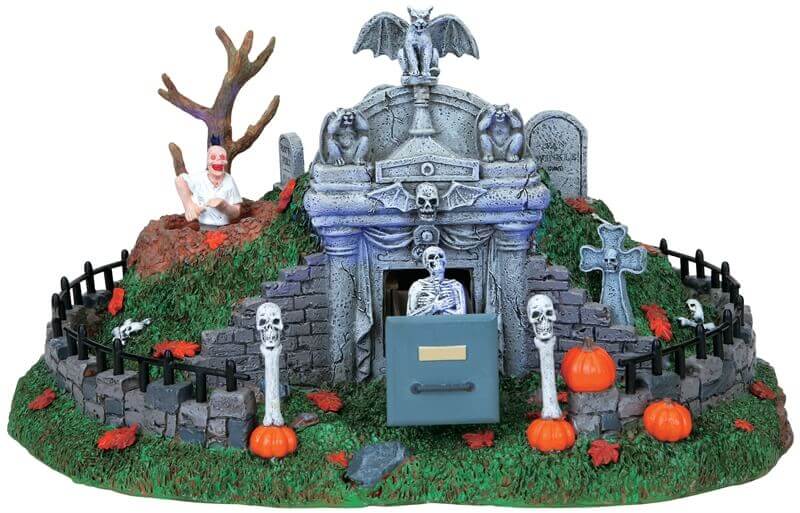 Lemax Spooky Town store Hall Hallows Mausoleum Halloween Village